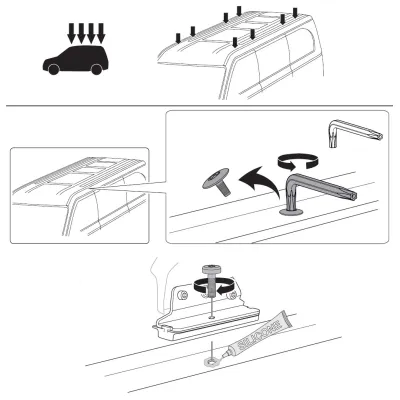 Монтажний комплект Thule 3139 для Renault Trafic (mkIII); Fiat Talento (mkII); Nissan NV300 (mkI) 2014→; Opel Vivaro (mkII)(B) 2014-2018 (TH 183139) - 1 - Robinzon.ua
