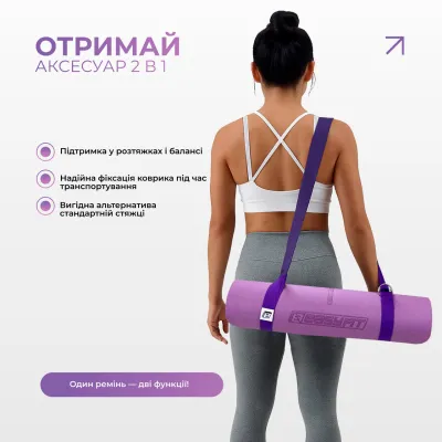 Набір для йоги та фітнесу EasyFit Polarity Set: килимок, два блоки та ремінь (padma) - 5 - Robinzon.ua