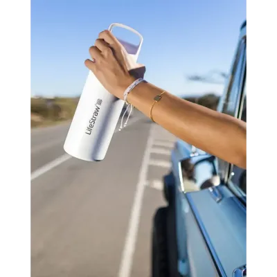 Пляшка-фільтр для води LifeStraw Go SS Filter Bottle, 1 л, Polar White (LSW LGV41SWHWW) - 5 - Robinzon.ua