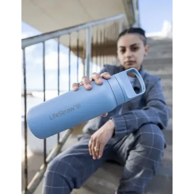 Пляшка-фільтр для води LifeStraw Go SS Filter Bottle, 1 л, Polar White (LSW LGV41SWHWW) - 6 - Robinzon.ua