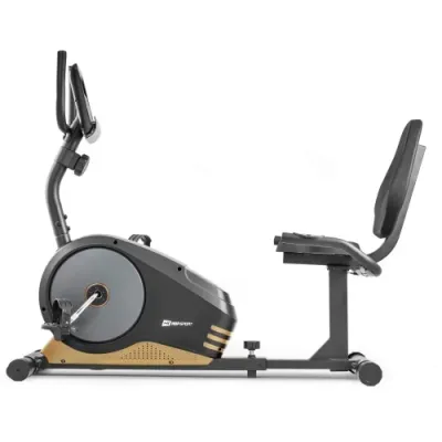 Горизонтальный велотренажер магнитный Hop-Sport 040L Root черно-желтый - 5 - Robinzon.ua