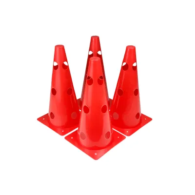 Конусы-фишки спортивные EasyFit 31 см (набор 4 штуки) красные - 1 - Robinzon.ua