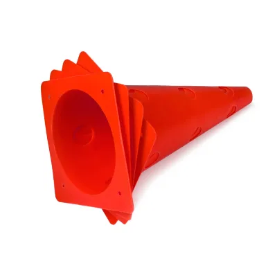 Конусы-фишки спортивные EasyFit 31 см (набор 4 штуки) красные - 4 - Robinzon.ua