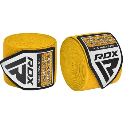 Бинти для боксу RDX WX Professional Boxing Hand Wraps Yellow (4.5м.) - 3 - Robinzon.ua