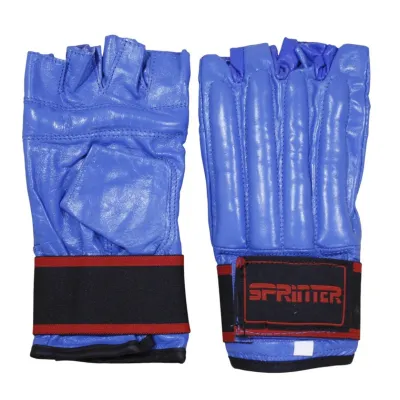 Перчатки шингарты кожаные SPRINTER на липучке синий - 1 - Robinzon.ua