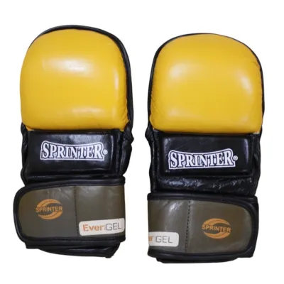 Перчатки для смешанных единоборств MMA Sprinter желто-черные - 1 - Robinzon.ua