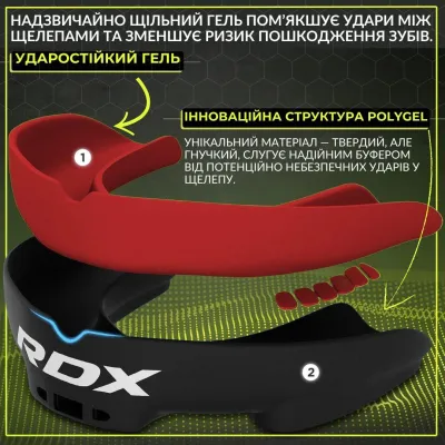 Капа RDX 3w детская (возраст до 10) Black/Red - 2 Капа RDX 3w детская (возраст до 10) Black/Red - 2 - Robinzon.ua