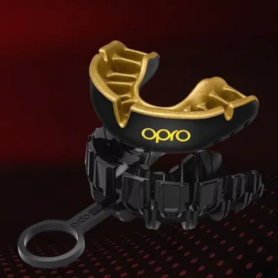 Капа OPRO Gold детская (возраст до 10р.) Black/Gold (art.102505001) - 5 - Robinzon.ua