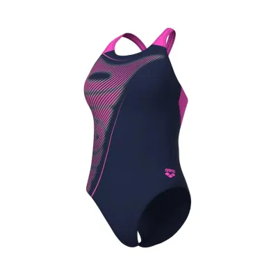 Купальник закритий для женщин Arena BRIGHT GLARE SWIMSUIT V BACK фиолетовый Жен 44 008930-790 44 - 2 - Robinzon.ua