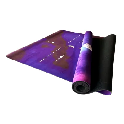 Килимок для йоги EasyFit BlueMoon (замша-каучук) фіолетовий - 2 - Robinzon.ua