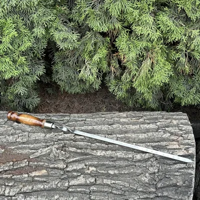 Шампур Mzavod с деревянной ручкой 630х12х3мм ретро - 1 - Robinzon.ua