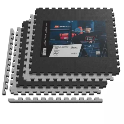 Мат-пазл товщиною 2 см - 4 частин Hop - Sport A020 чорно-сірий - 1 - Robinzon.ua