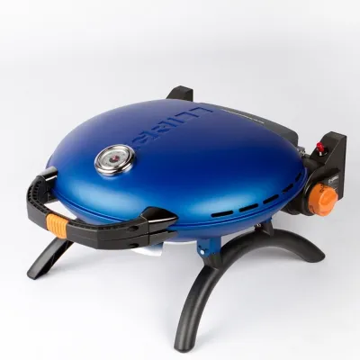 Портативный переносной газовый гриль O-GRILL 600T, синий + шланг в подарок! - 2 - Robinzon.ua