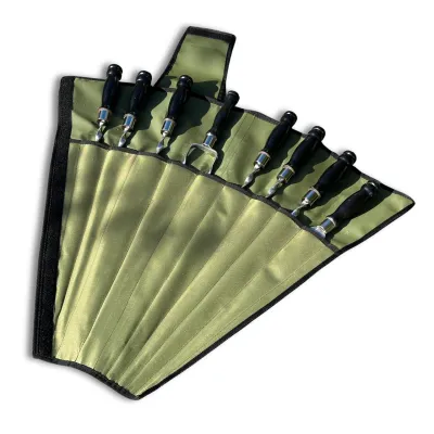 Набор шампуров Лира 6/1/1 черная ручка в зеленом чехле - 1 - Robinzon.ua