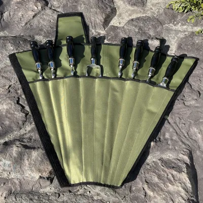 Набор шампуров Лира 6/1/1 черная ручка в зеленом чехле - 5 - Robinzon.ua