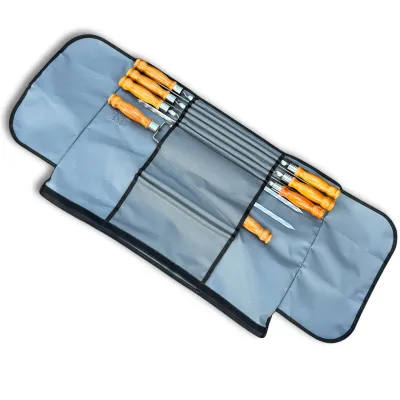 Набір шампурів Арго 6/1/1 світла ручка в сірому чохлі - 2 Набір шампурів Арго 6/1/1 світла ручка в сірому чохлі - 2 - Robinzon.ua