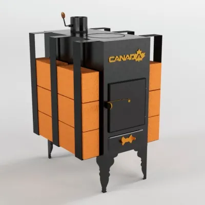 Піч дров'яна «Canada» з теплоакумулятором LUX - 2 Піч дров'яна «Canada» з теплоакумулятором LUX - 2 - Robinzon.ua