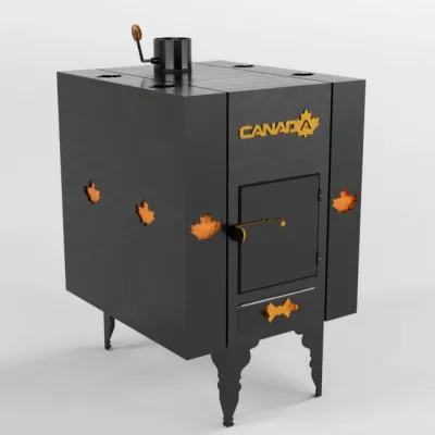 Піч дров'яна «Canada» з теплоакумулятором і захисним кожухом - 1 - Robinzon.ua