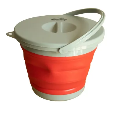 Ведро TRAMP складное силиконовое с крышкой 5л терракотовое TRC-127 - 3 - Robinzon.ua