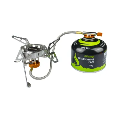 Пальник газовий зі шлангом, п'єзопідпалом та вітрозахистом Tramp UTRG-046 - 7 - Robinzon.ua