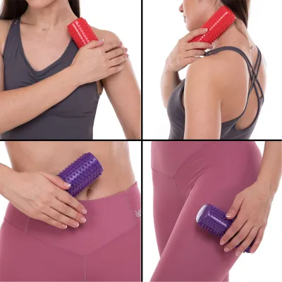 Массажный цилиндр EasyFit Spindle с шипами желтый - 2 - Robinzon.ua