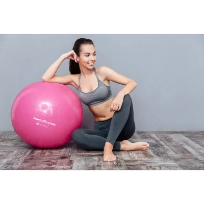 Мяч для фитнеса (фитбол) Power System PS-4013 &Oslash;75 cm PRO Gymball Pink - 1 - Robinzon.ua