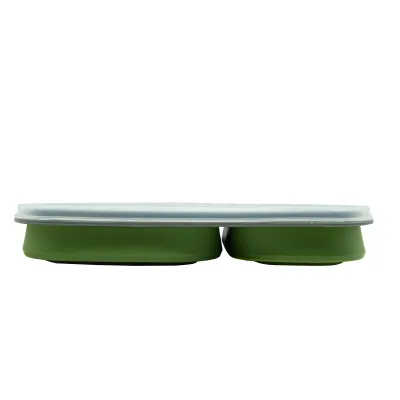 Контейнер силиконовый на 2 отсека Tramp (900ml) с ловилкой olive UTRC-090-olive - 2 - Robinzon.ua