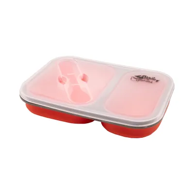 Контейнер силиконовый на 2 отсека Tramp (900ml) с ложкой-вилкой - 1 Контейнер силиконовый на 2 отсека Tramp (900ml) с ложкой-вилкой - 1 - Robinzon.ua