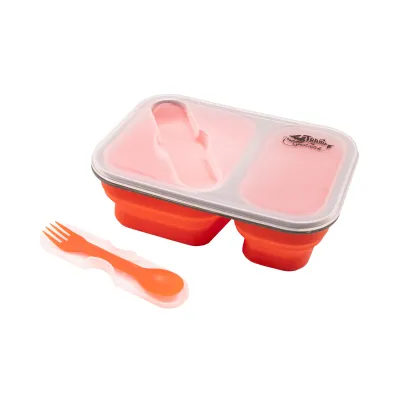 Контейнер силиконовый на 2 отсека Tramp (900ml) с ложкой-вилкой - 2 Контейнер силиконовый на 2 отсека Tramp (900ml) с ложкой-вилкой - 2 - Robinzon.ua