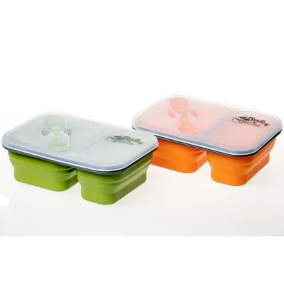 Контейнер силиконовый на 2 отсека Tramp (900ml) с ложкой-вилкой - 5 Контейнер силиконовый на 2 отсека Tramp (900ml) с ложкой-вилкой - 5 - Robinzon.ua