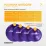 Фитбол 85 см EasyFit Hybrid фиолетовый (фитбол полумассажный) - 4 - Robinzon.ua