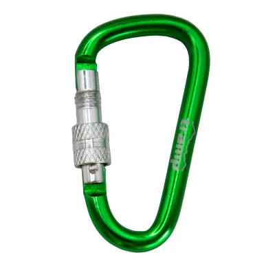 Карабин Tramp алюминиевый, размер 7 см, с муфтой, зеленый UTRA-302-green - 1 - Robinzon.ua