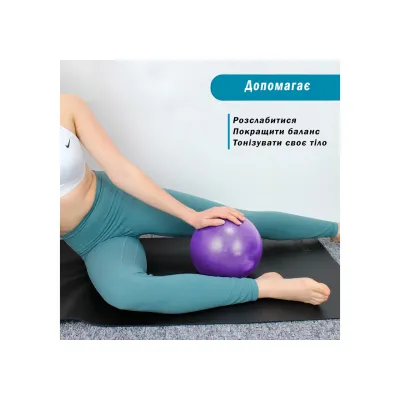 Мяч для пилатеса EasyFit 25 см фиолетовый - 3 - Robinzon.ua