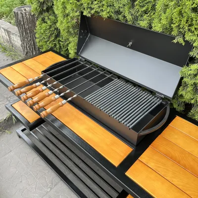 Мангал-барбекю Mzavod Один на 12 шампуров 4мм в стиле LOFT - 6 Мангал-барбекю Mzavod Один на 12 шампуров 4мм в стиле LOFT - 6 - Robinzon.ua