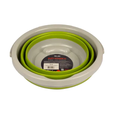 Ведро складное силиконовое Tramp 5L olive TRC-092-olive - 2 - Robinzon.ua