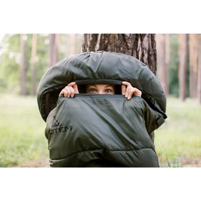Спальний мішок Totem Hunter XXL кокон лівий olive 220/90-55 UTTS-005 - 3 - Robinzon.ua