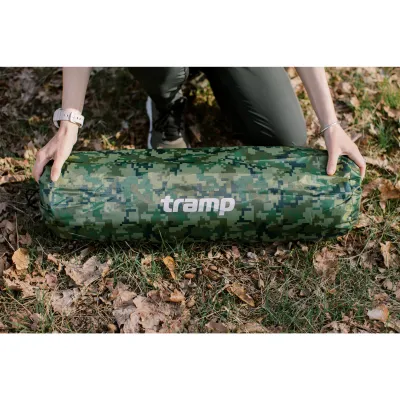 Коврик самонадувной Tramp з можливістю зістібання camo 185х65х5 UTRI-007 - 1 - Robinzon.ua