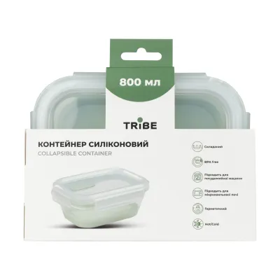 Контейнер Tribe Collapsible Container 800 мл силіконовий T-FF-0028, mint - 3 Контейнер Tribe Collapsible Container 800 мл силіконовий T-FF-0028, mint - 3 - Robinzon.ua