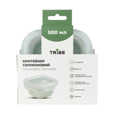 Контейнер Tribe Collapsible Container 500 мл силіконовий T-FF-0027, mint - 3 Контейнер Tribe Collapsible Container 500 мл силіконовий T-FF-0027, mint - 3 - Robinzon.ua