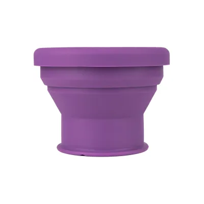 Стакан Tribe Collapsible Shot 90 мл з кришкою силіконовий T-FF-0030, plum - 1 - Robinzon.ua