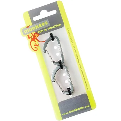 Munkees 3251 карабины Flat Wiregate 4 mm x 40 mm 2-Pack grey - 2 Munkees 3251 карабины Flat Wiregate 4 mm x 40 mm 2-Pack grey - 2 - Robinzon.ua