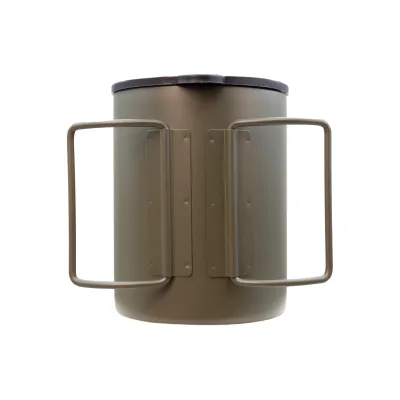 Термокружка Tramp со складными ручками и поилкой 400 мл UTRC-137-olive - 1 - Robinzon.ua