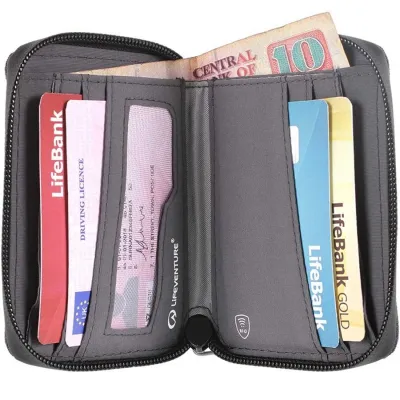 Lifeventure гаманець Recycled RFID Bi-Fold Wallet grey - 3 - Robinzon.ua