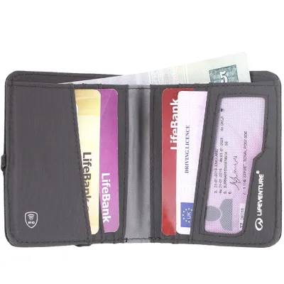 Lifeventure гаманець Recycled RFID Compact Wallet grey - 3 - Robinzon.ua