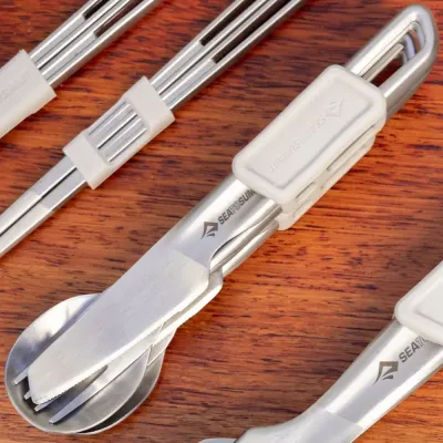 Набор столовых приборов (нож, вилка, ложка) Sea to Summit Detour Stainless Steel Cutlery Set (STS ACK036021-121801) - 3 - Robinzon.ua