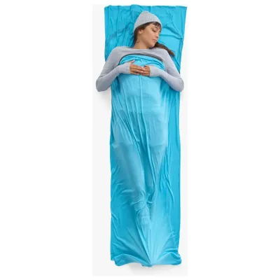 Вкладиш в спальник Sea to Summit Breeze Sleeping Bag Liner, Insect Shield - Rectangular w/ Pillow Sleeve, Turkish Tile Blue (STS ASL031081-251608) - 1 - Robinzon.ua
