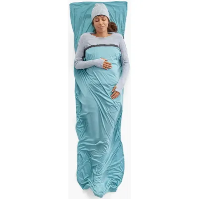 Вкладиш в спальник Sea to Summit Comfort Blend Sleeping Bag Liner, Rectangular w/ Pillow Sleeve, Aqua Sea Blue (STS ASL032071-250201) - 1 - Robinzon.ua