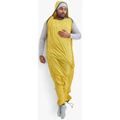 Вкладыш в спальник Sea to Summit Reactor Sleeping Bag Liner, Sulfur Yellow, Standart, Mummy w/ Drawcord, 198 см (STS ASL031061-190906) - 5 - Robinzon.ua