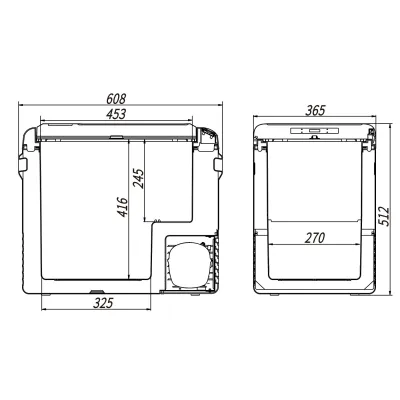 Компресорний автохолодильник Alpicool CL50 (50 літрів). Охолодження до -20℃. Живлення 12, 24, 220 вольт - 6 - Robinzon.ua