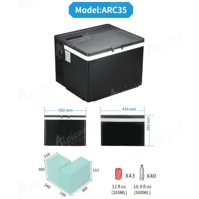 Компресорний автохолодильник Alpicool АRC35 (35 літрів). До -18℃. Живлення 12, 24 вольт - 3 - Robinzon.ua